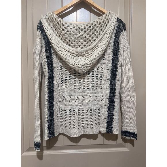 PAPER CRANE Hooded Stripe Sweater Size Small - Picture 2 of 5